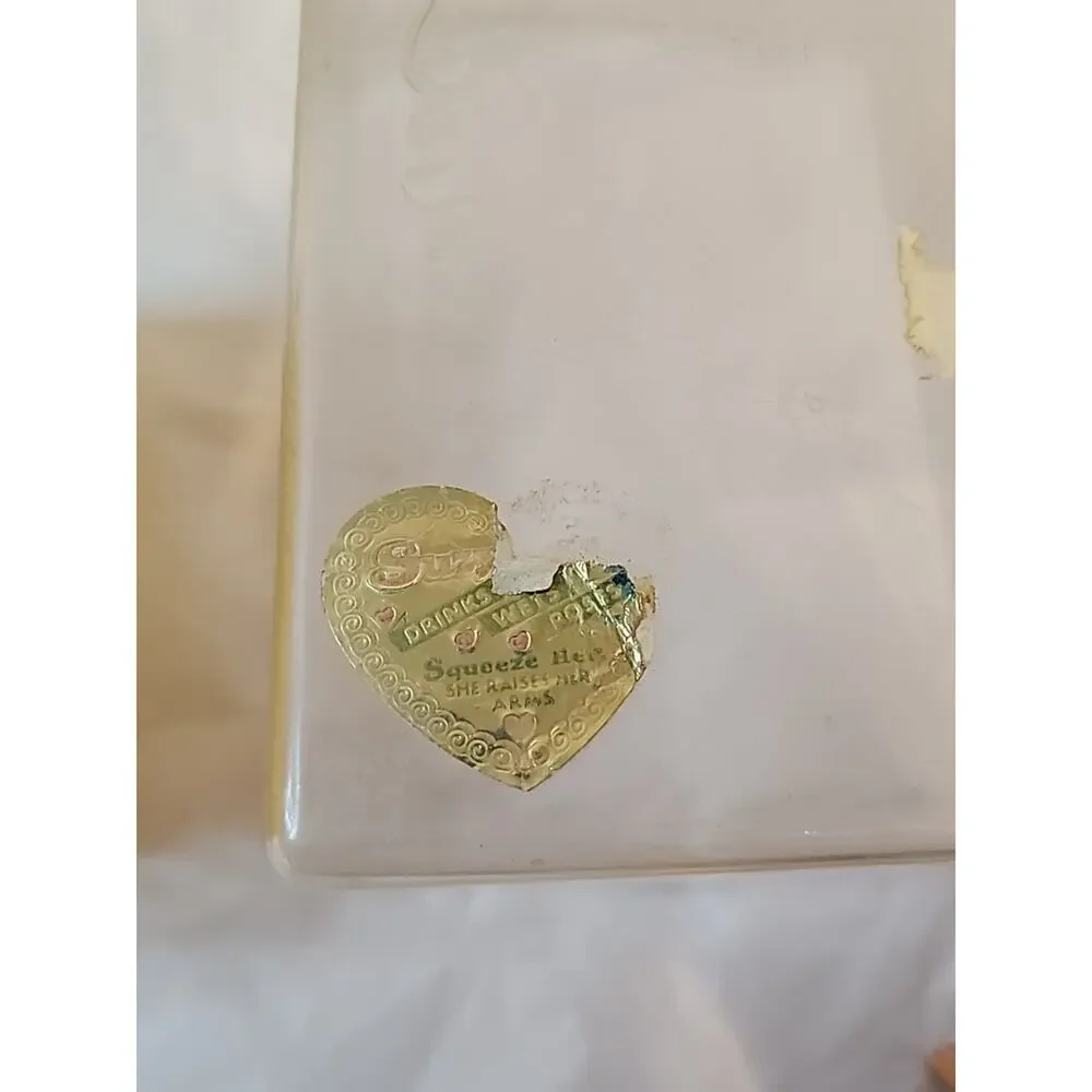 Vtg 1964 Suzy Cute Drink N Wet Doll Crib & Clear Case Topper